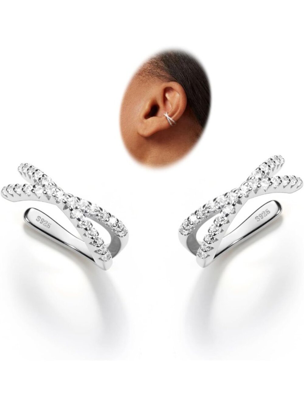Stylish Non-Piercing Sterling Silver Ear Cuffs | Conch Cuff Earrings for Women